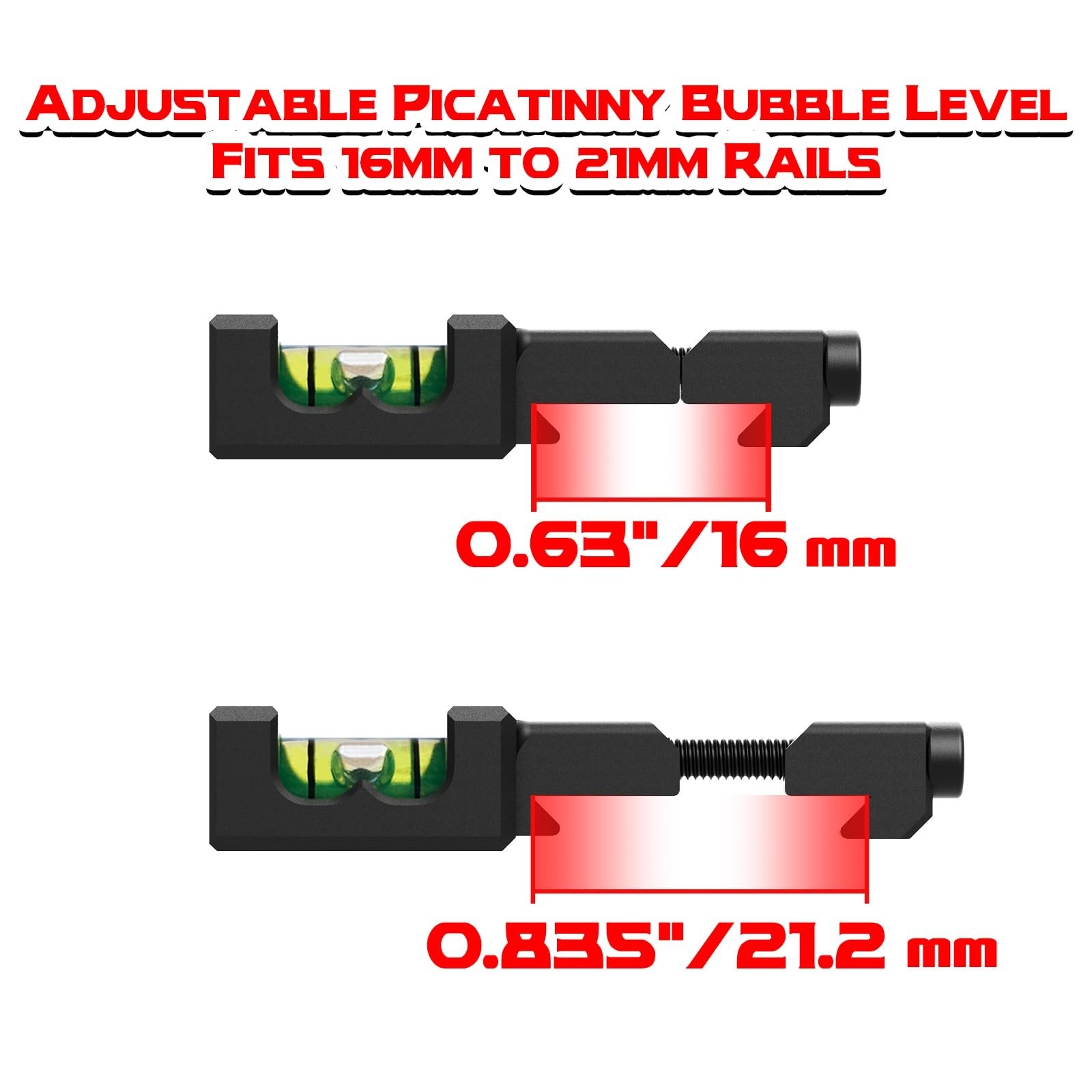 Compact Picatinny Anti-Cant Level Bubble