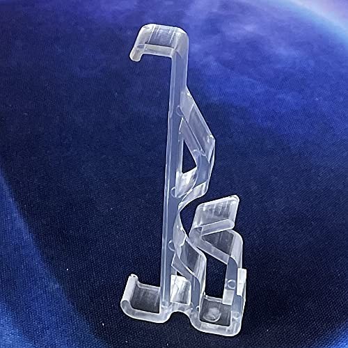 Valance Clips 10pcs 2.5inch Clear Plastic Hidden Retainer One Size, Silver