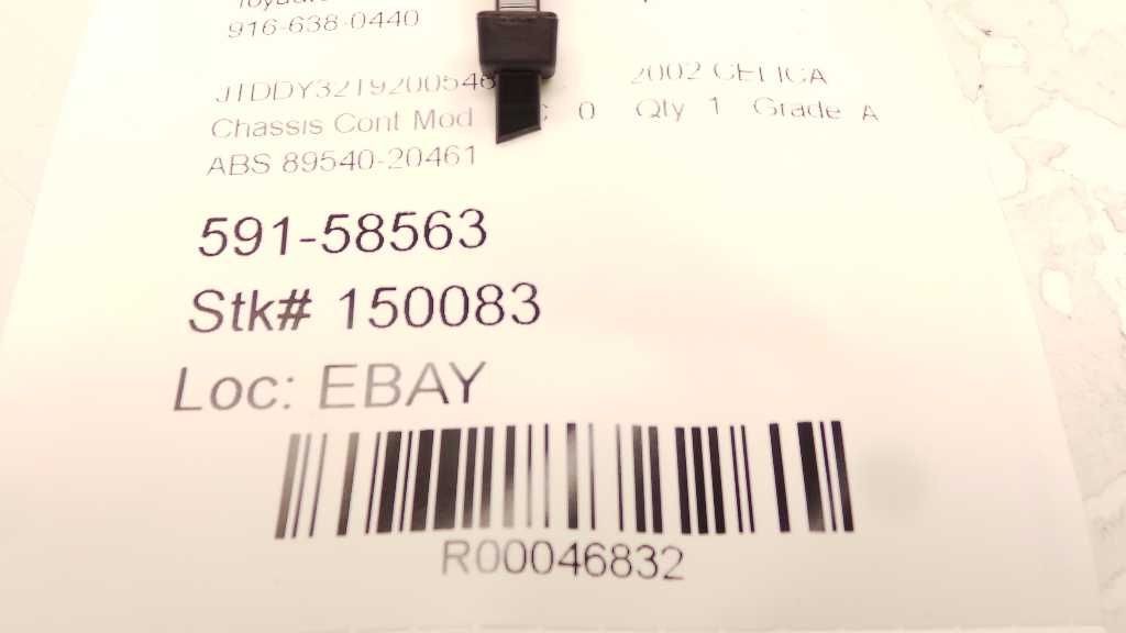 00-02 TOYOTA CELICA ABS COMPUTER CONTROL MODULE ECM ASSEMBLY