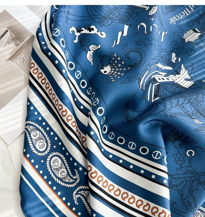 New Pure Twill Silk Scarf Bandanna animal Print Square Shawl Large Wrap 53"