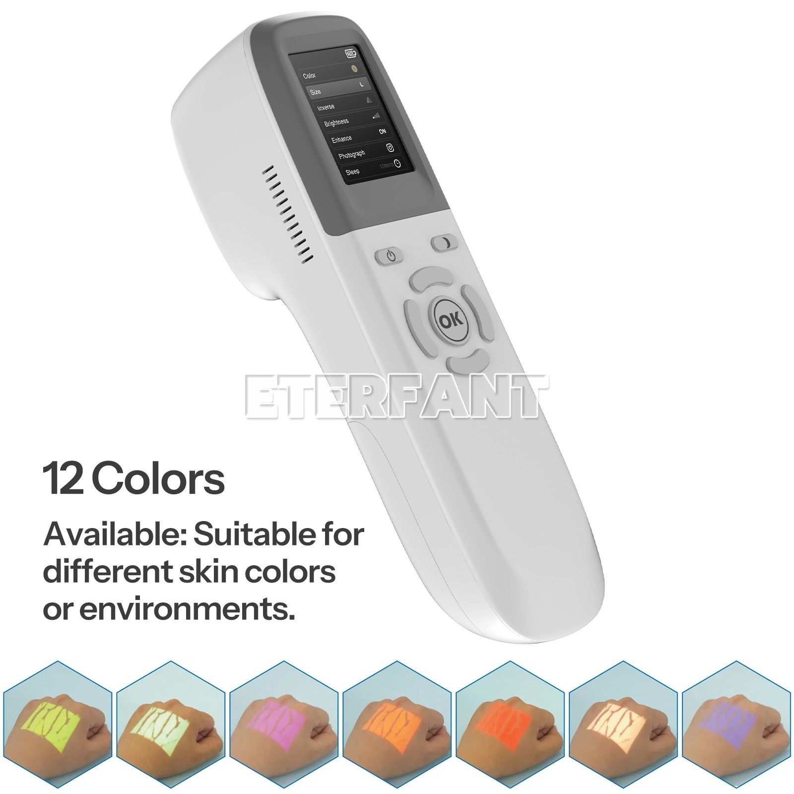 Handheld Portable Vein Finder Locator Near-Infrared Blood Vessel Display QV-600