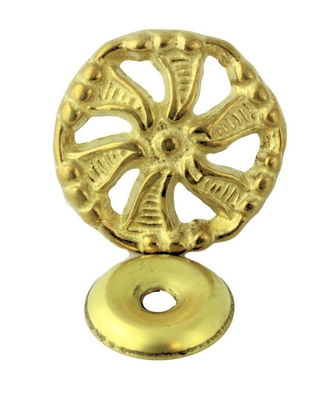 1-1/2" Restorers Classic Solid Brass Knob with Backplate