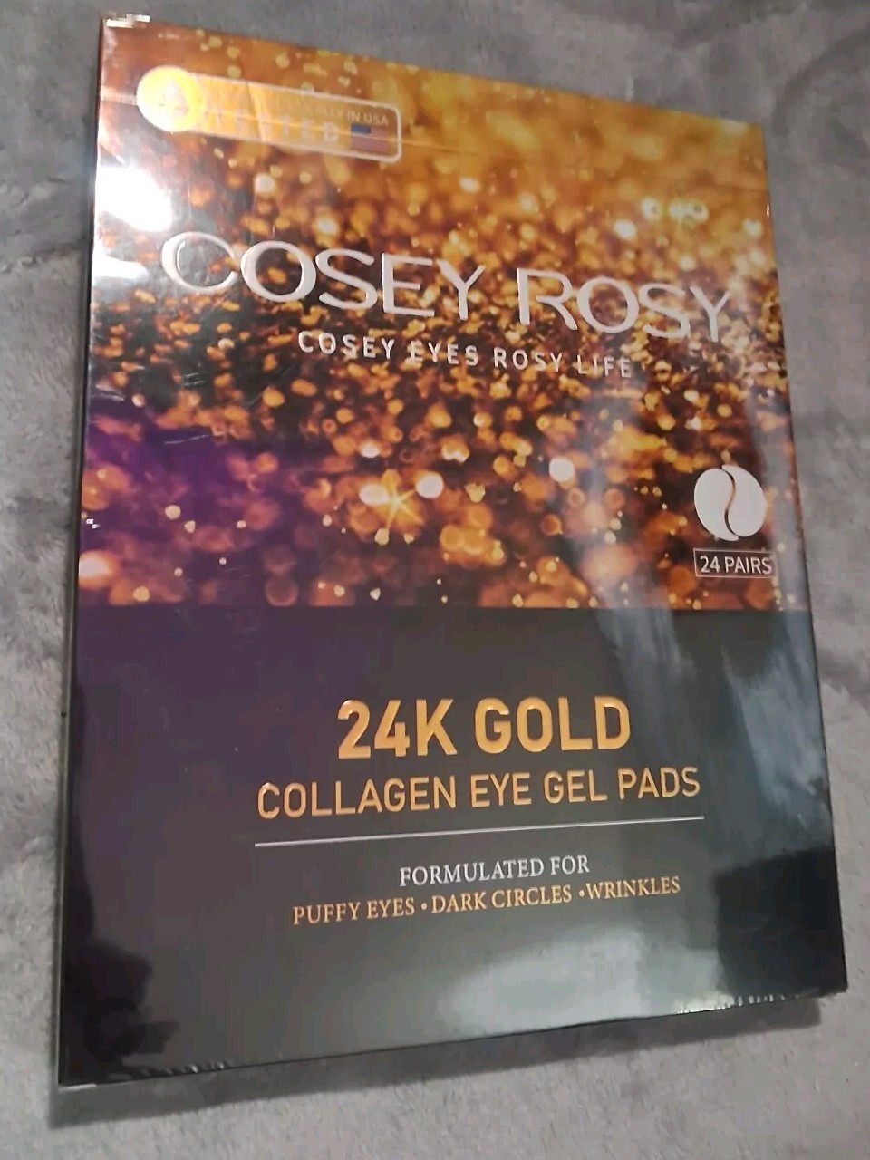 COSEY ROSY 24K Gold Collagen Eye Gel Pads For Puffy Eyes Dark Circles Wrinkles