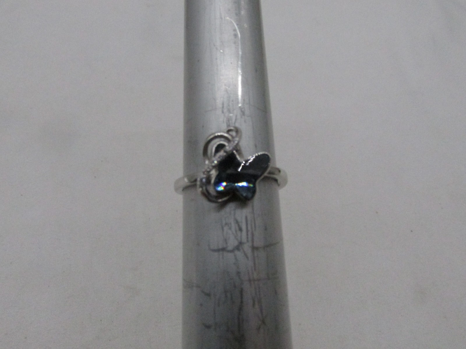 Sterling Silver Butterfly Design Toe Ring Adjustable Sz 6 #786