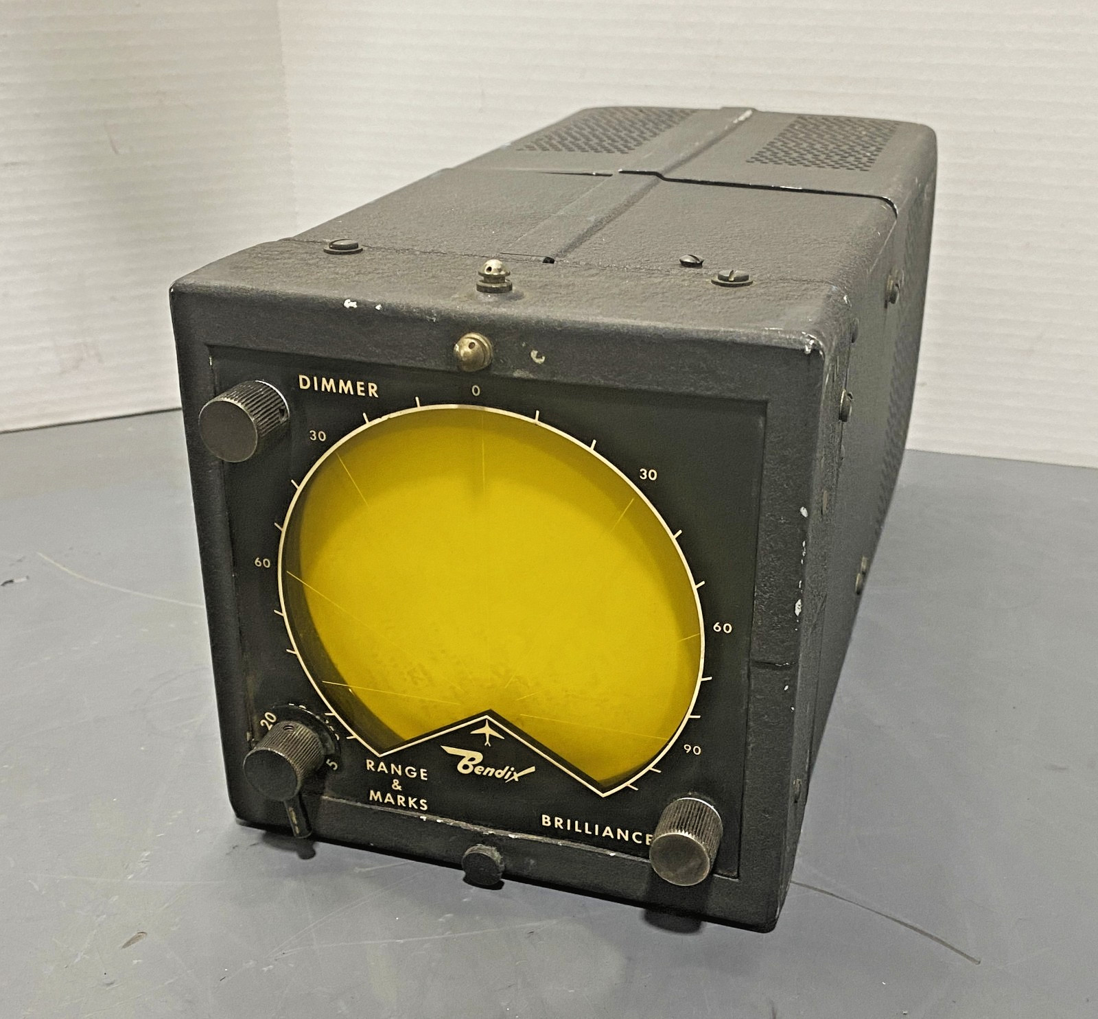 Bendix PPI-1D Vintage Aircraft Plan Position Indicator Radar Display Untested