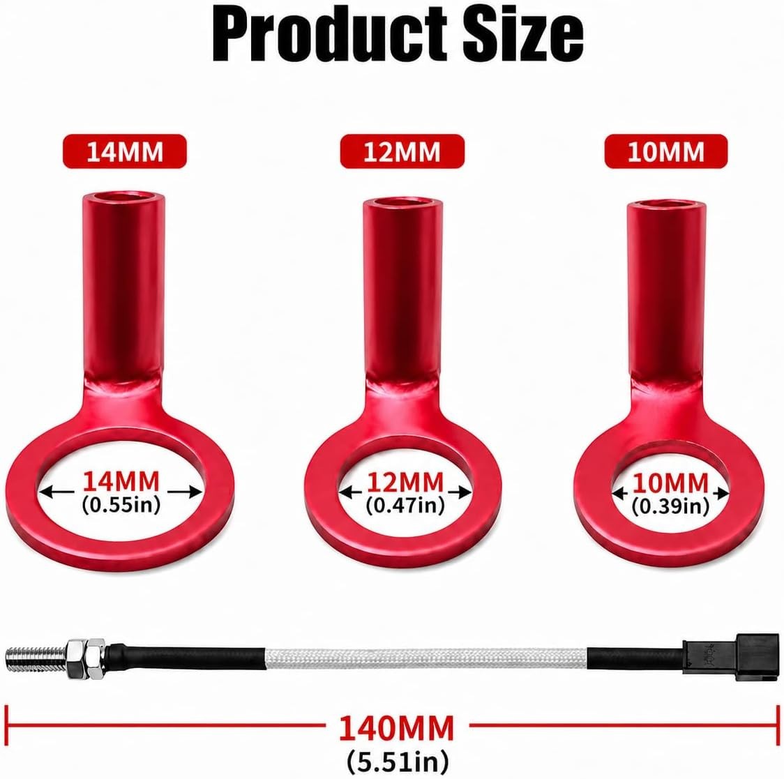 Motorcycle Engine Temperature Meter Fahrenheit, Over-Temperature Alert, Engin...