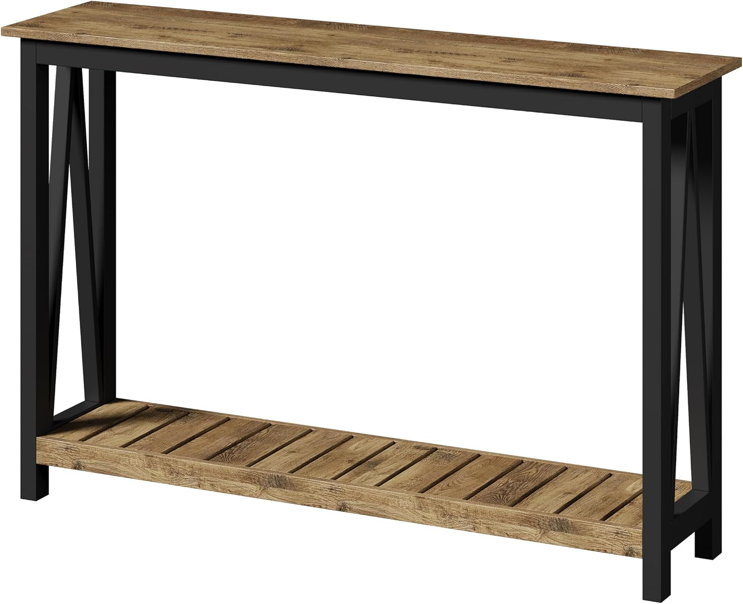Farmhouse Console Table, Narrow Sofa Table for Entryway, 47 Inch | Rustic Entryw