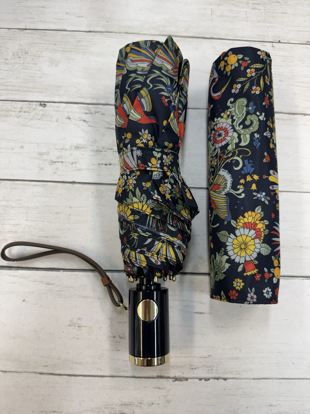Tory Burch Promised Land Rare Discontinued Compact Travel Umbrella