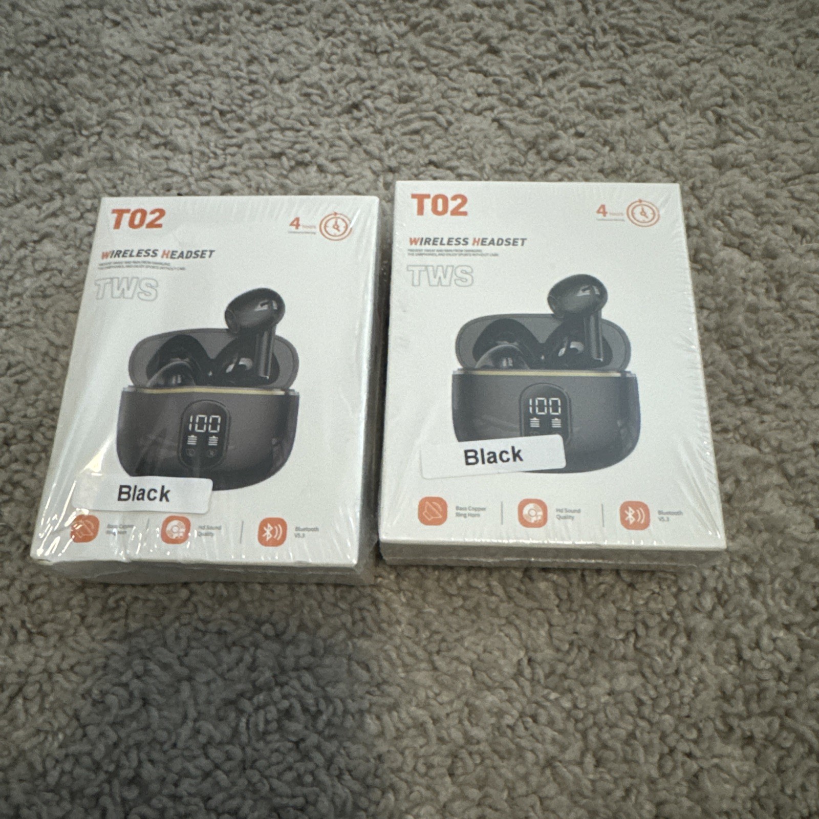 T02 wireless Headset, Wireless Bluetooth Earbuds