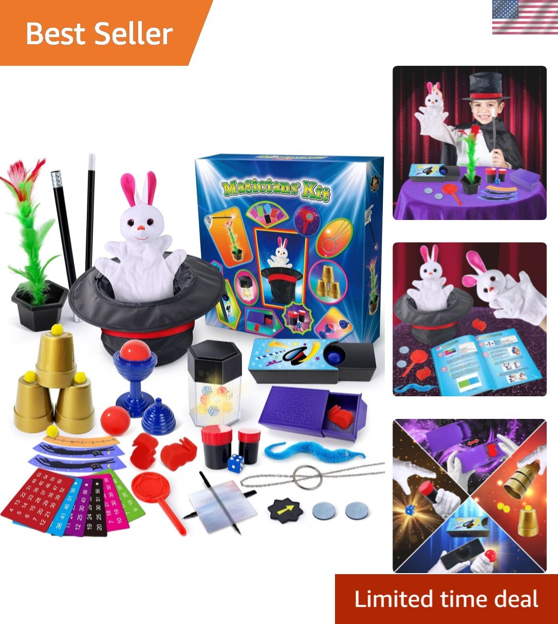 High-Quality Magic Trick Set with 30 Props for Kids - Gift for All Occasions