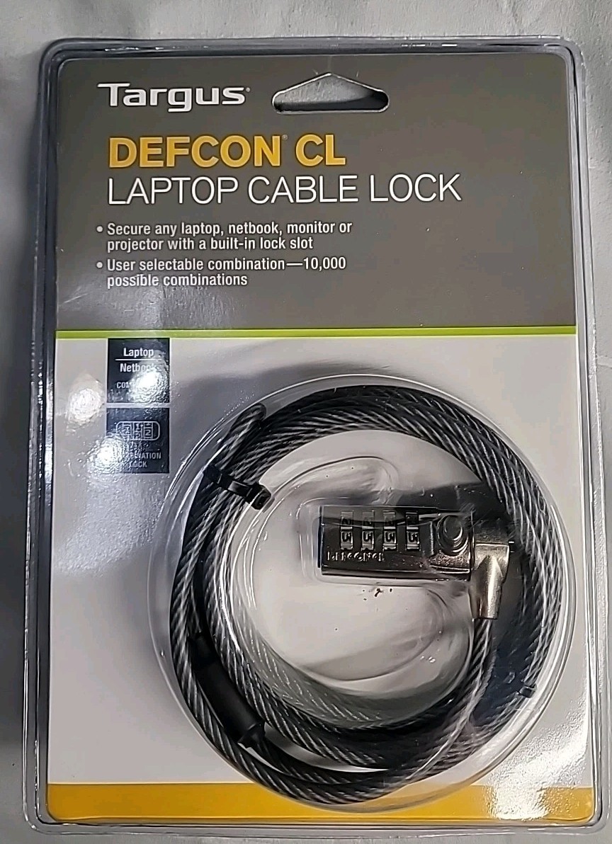 TARGUS Defcon CL Combination Lock Laptop Computer CABLE LOCK PA410U1 NIP NEW