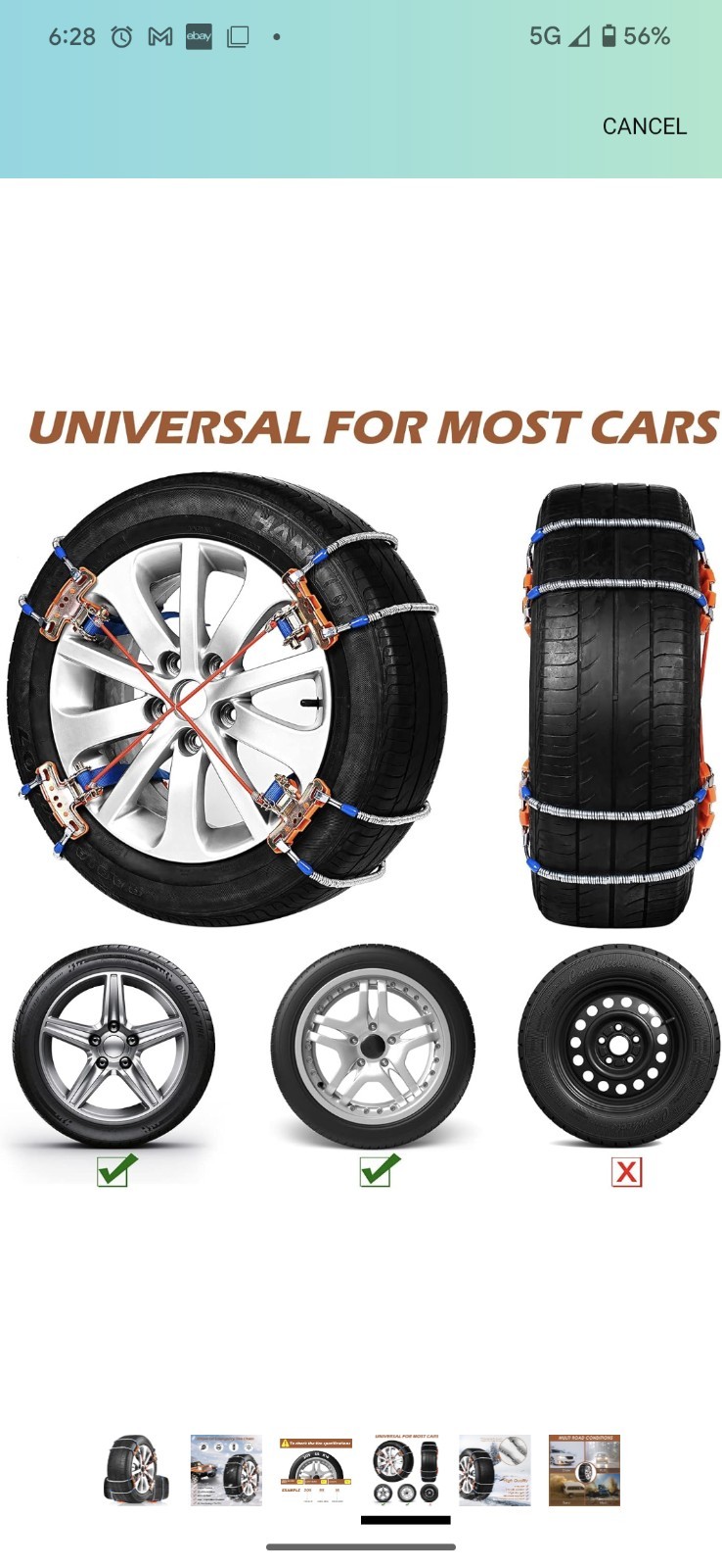 Snow Chains, Tire Chains for SUV Car Pickup Trucks, Universal Adjustable...