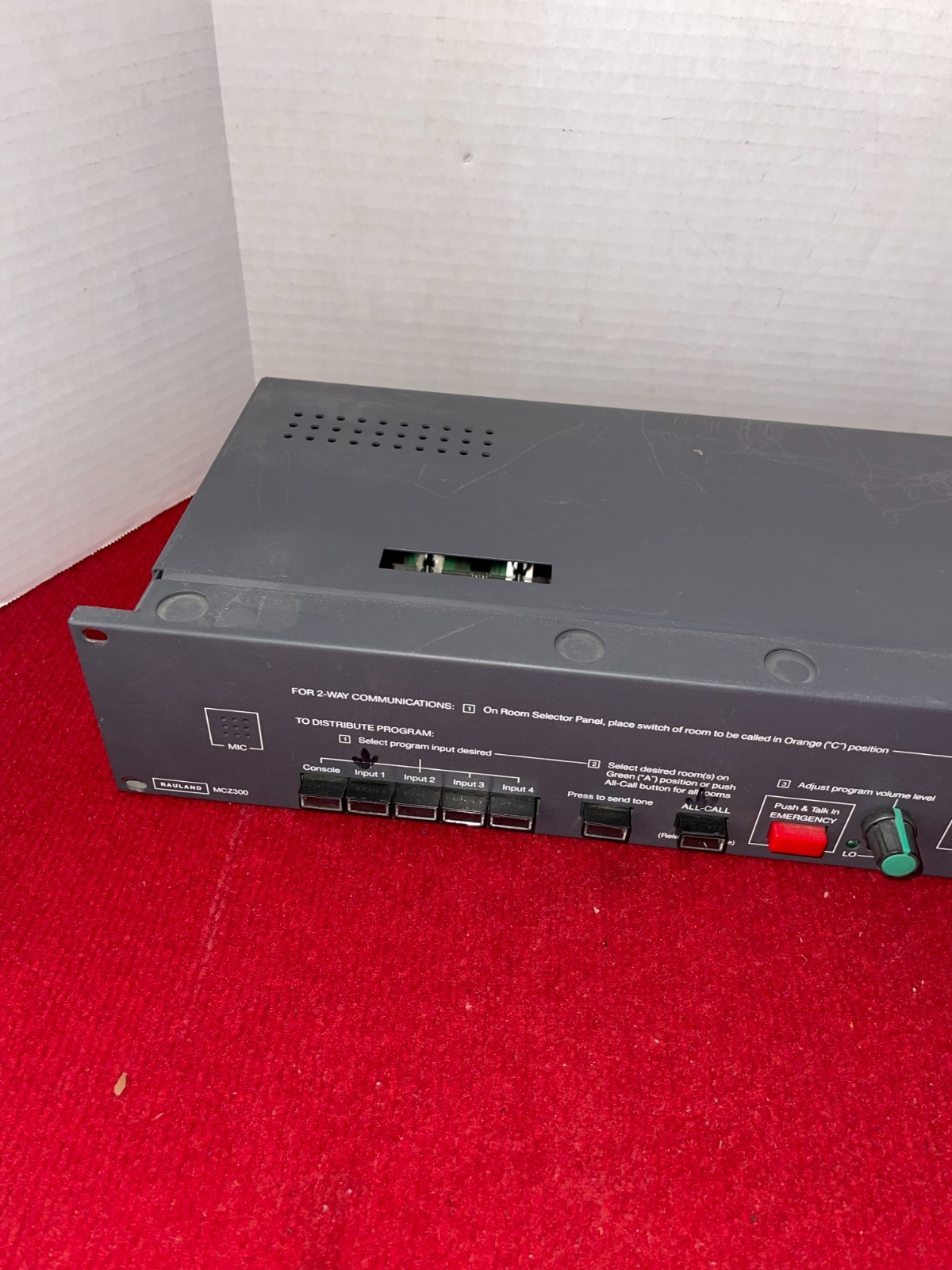 Rauland Borg MCZ300 Intercom & Program Control Center Whs1