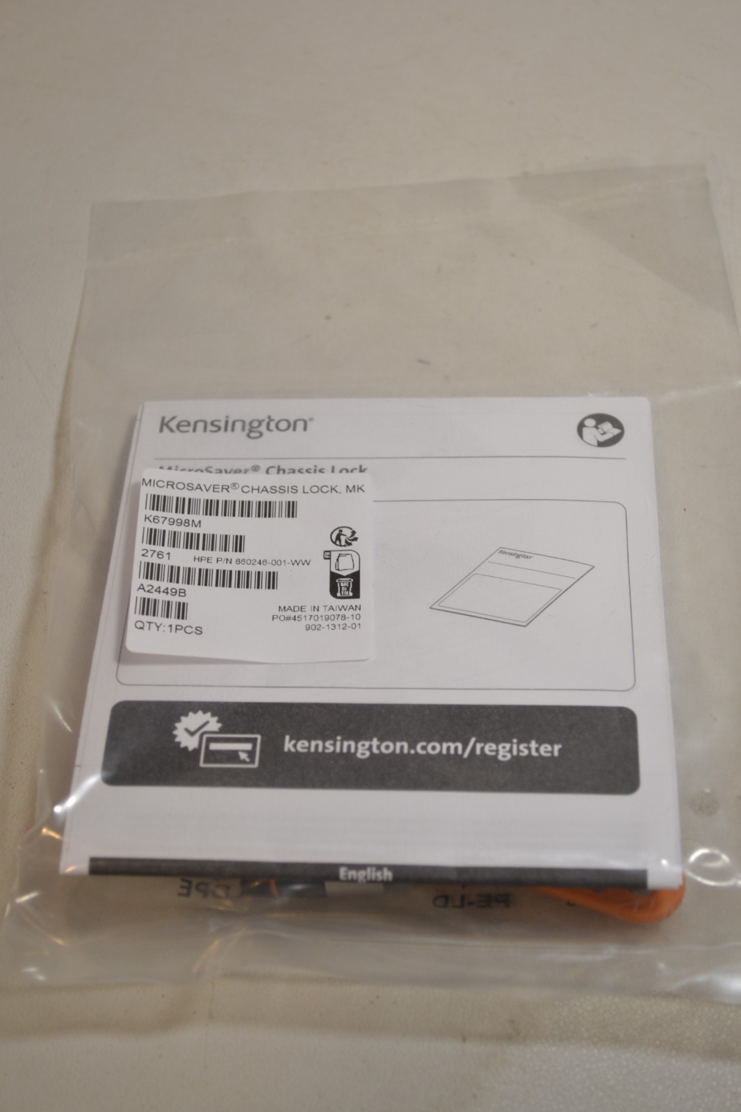 OEM Kensington Microsaver Chassis Lock K67998M, 860246-001