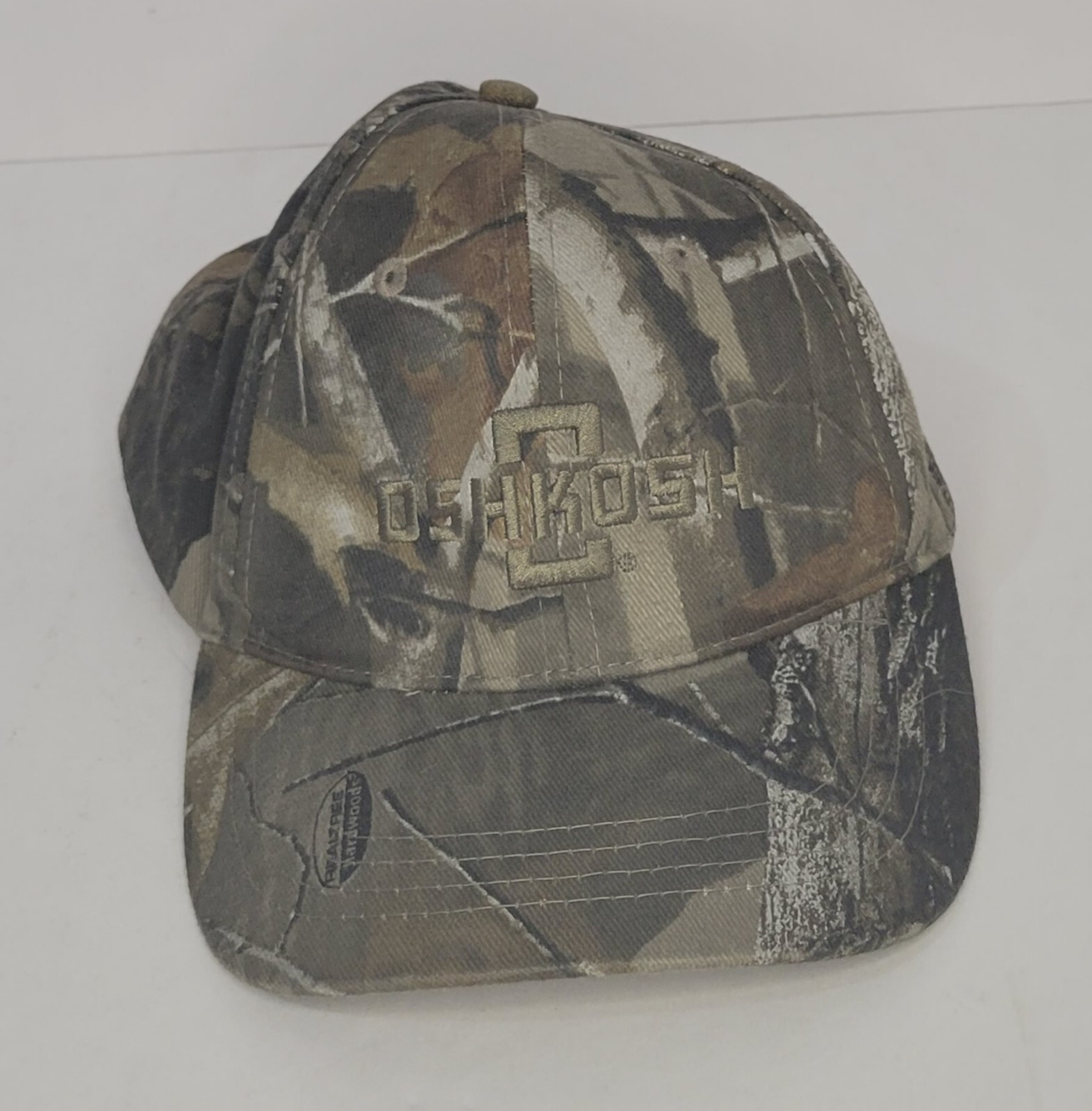 Oshkosh Mens Camo Baseball Cap Realtree, Hardwoods, Structured Hat