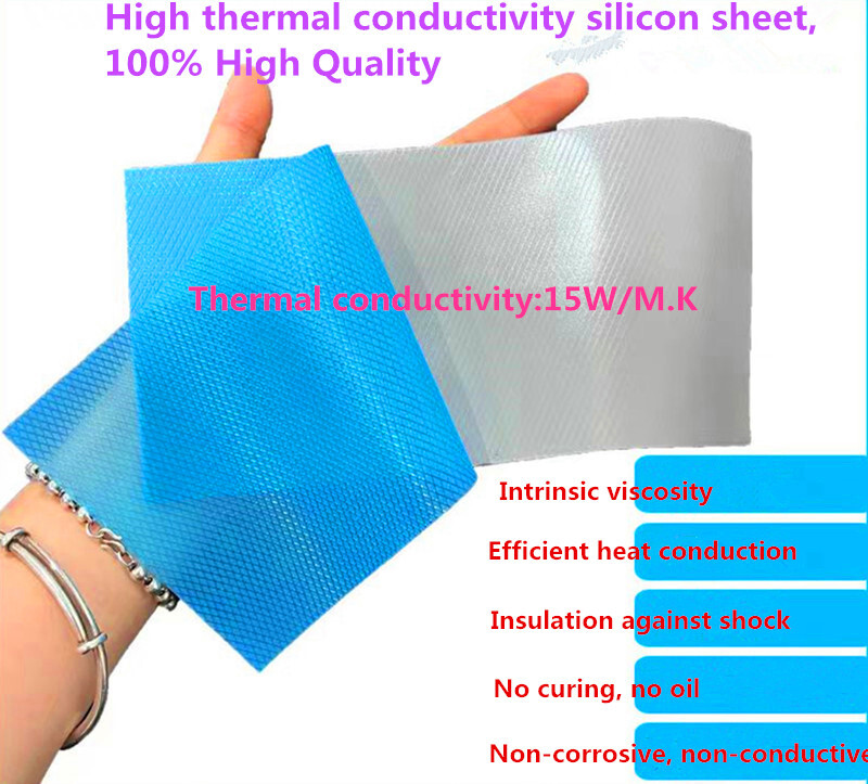 Soft High Thermal Conductivity Silicone Pad Sheet 15W/m.K , CPU IC GPU Dedicated