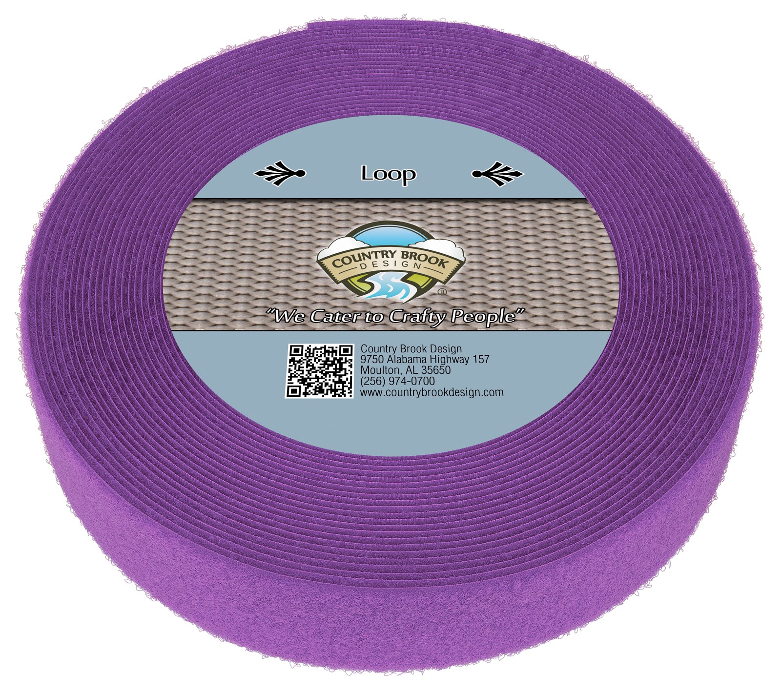 Country Brook Design® Lavender Sew On Loop Only (2 inch, 10 yards)