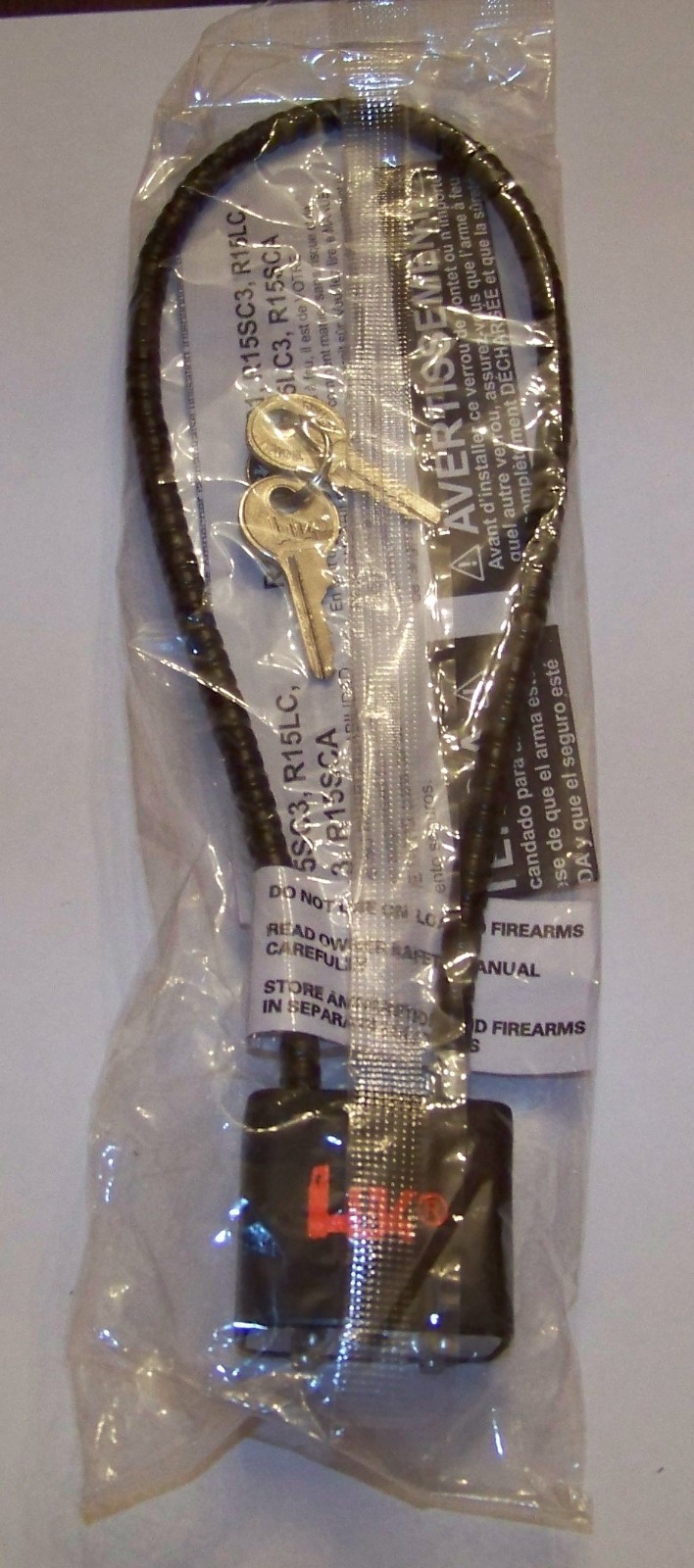 NEW PISTOL RIFLE 2 KEYED CABLE GUNLOCK REGAL MODEL R15SC R15SC1 R15SC3 R15LC