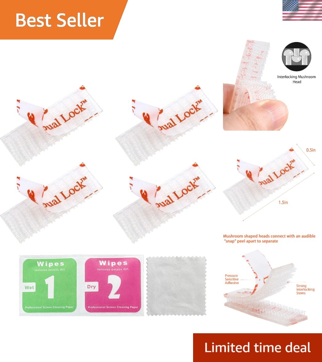 Toll Tag Fastlane Mounting Kit - 4 Reclosable Adhesive Strips for Easy Use
