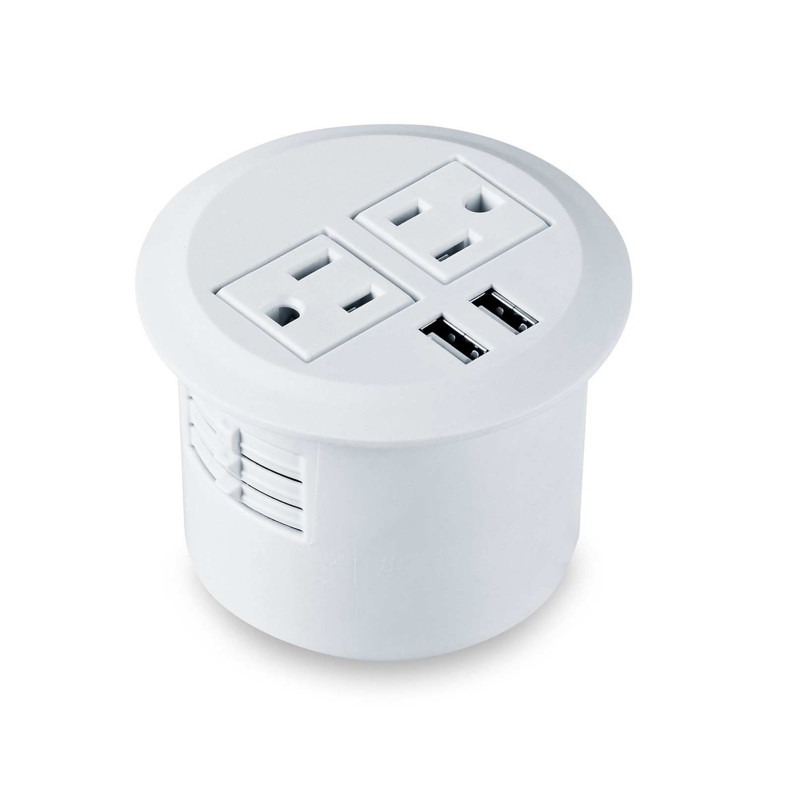 Desktop Power Grommet Power Outlet Socket Desk Data Center 2 Outlet with 2 US...