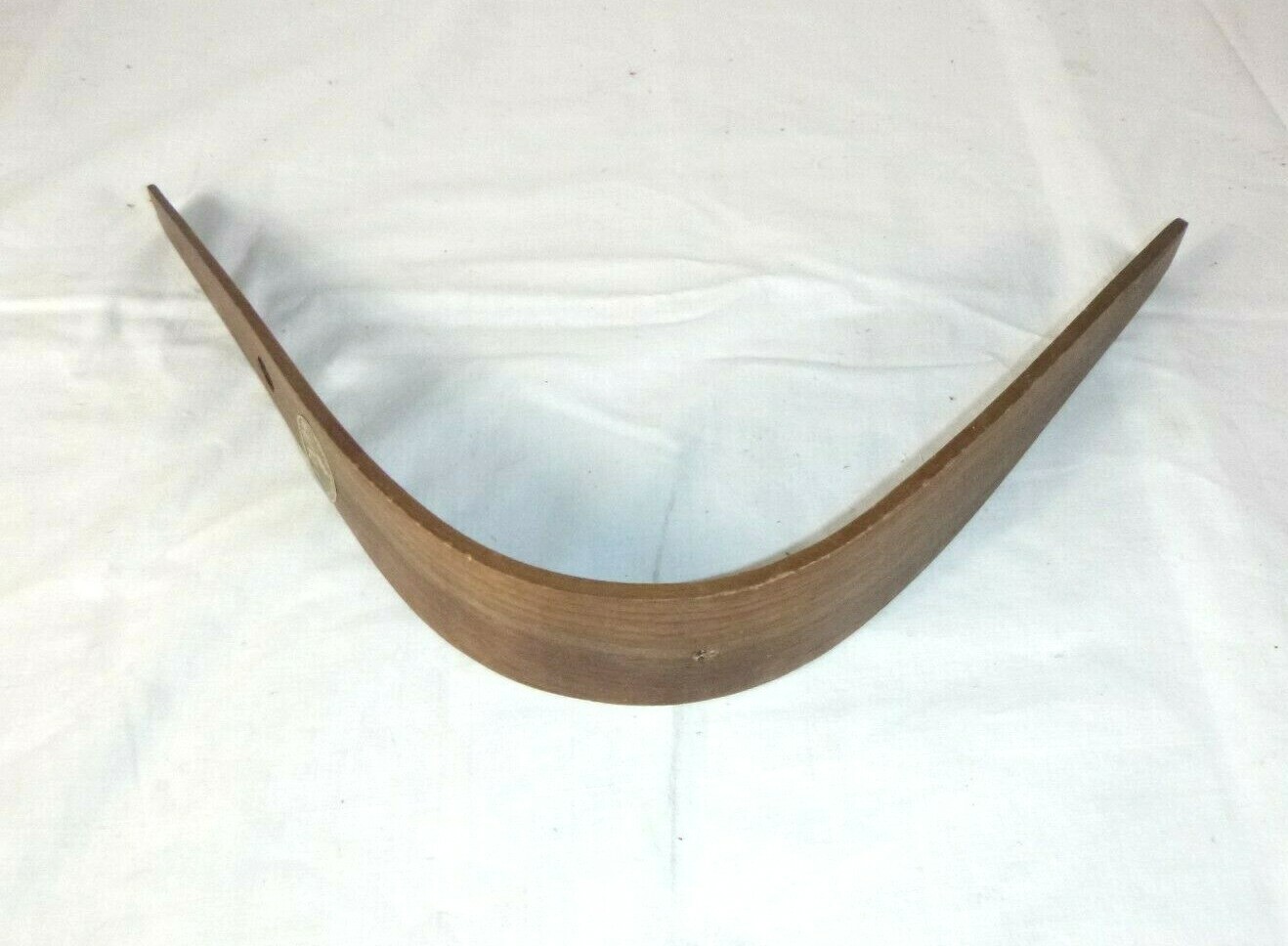 NOS Vtg Mid Century MOD Walnut Bentwood Lamp Light Fixture Part "L" Bracket 10"
