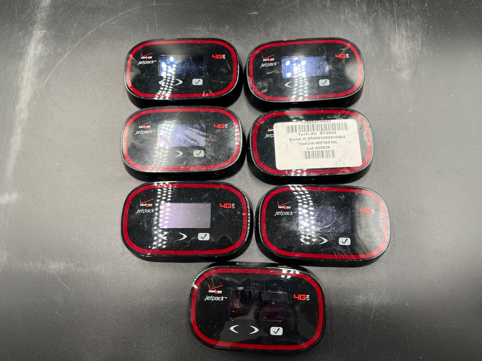 Lot of 7 Novatel MIFI5510L 4G Jetpack LTE Mobile Hotspot Verizon w/ Batteries