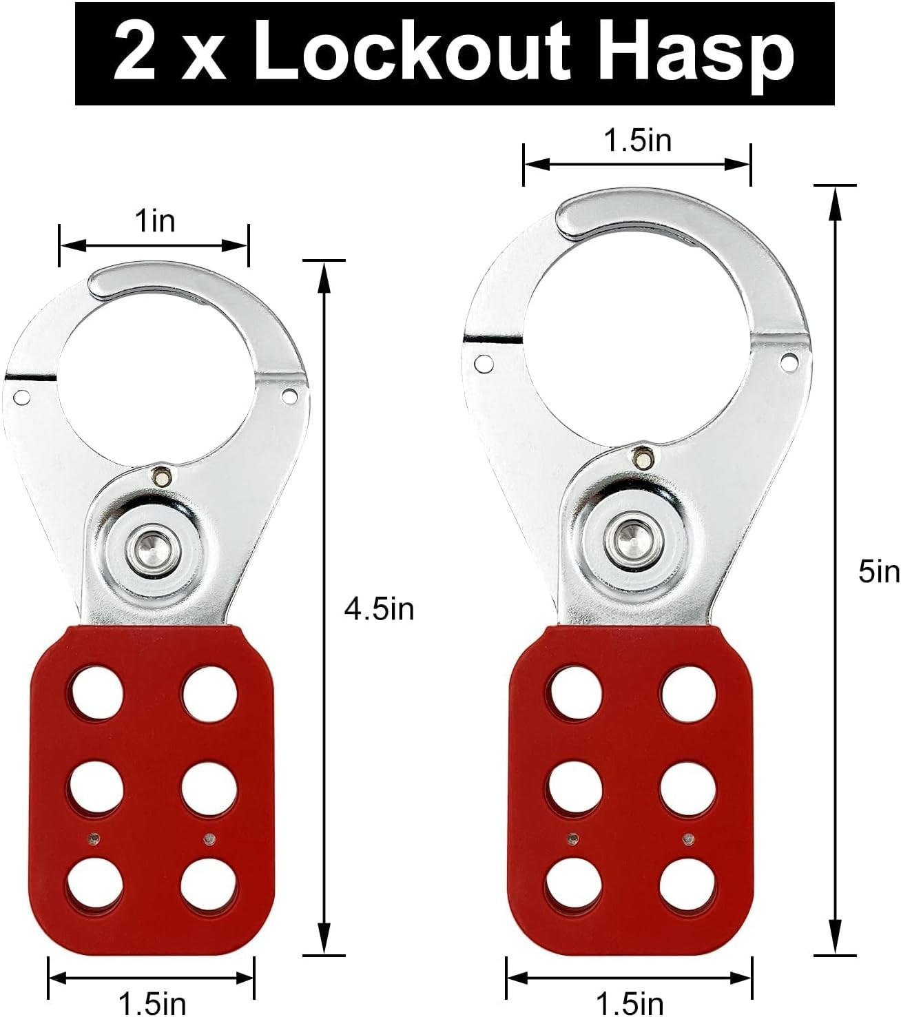 Complete Lockout Tagout Kit - 3 Padlocks, Hasps & Tags for Workplace Safety