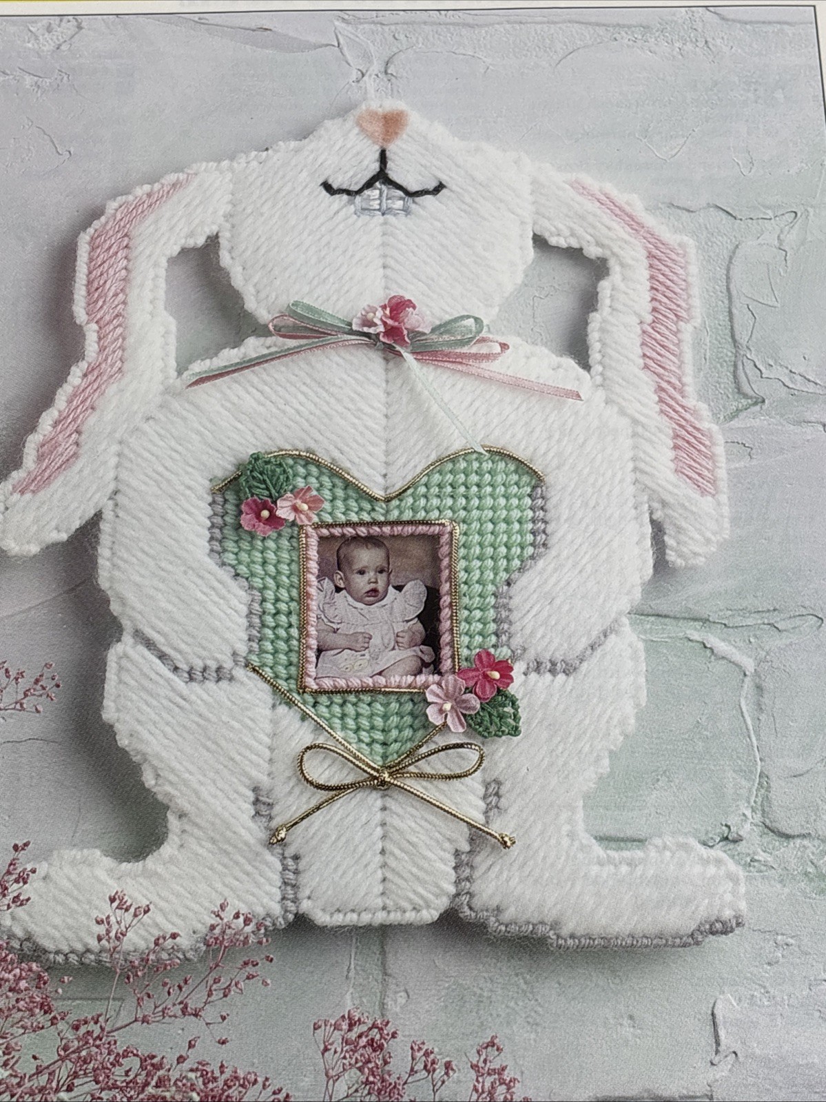 Bunny Photo Frame Annie's Attic Plastic Canvas Pattern Page