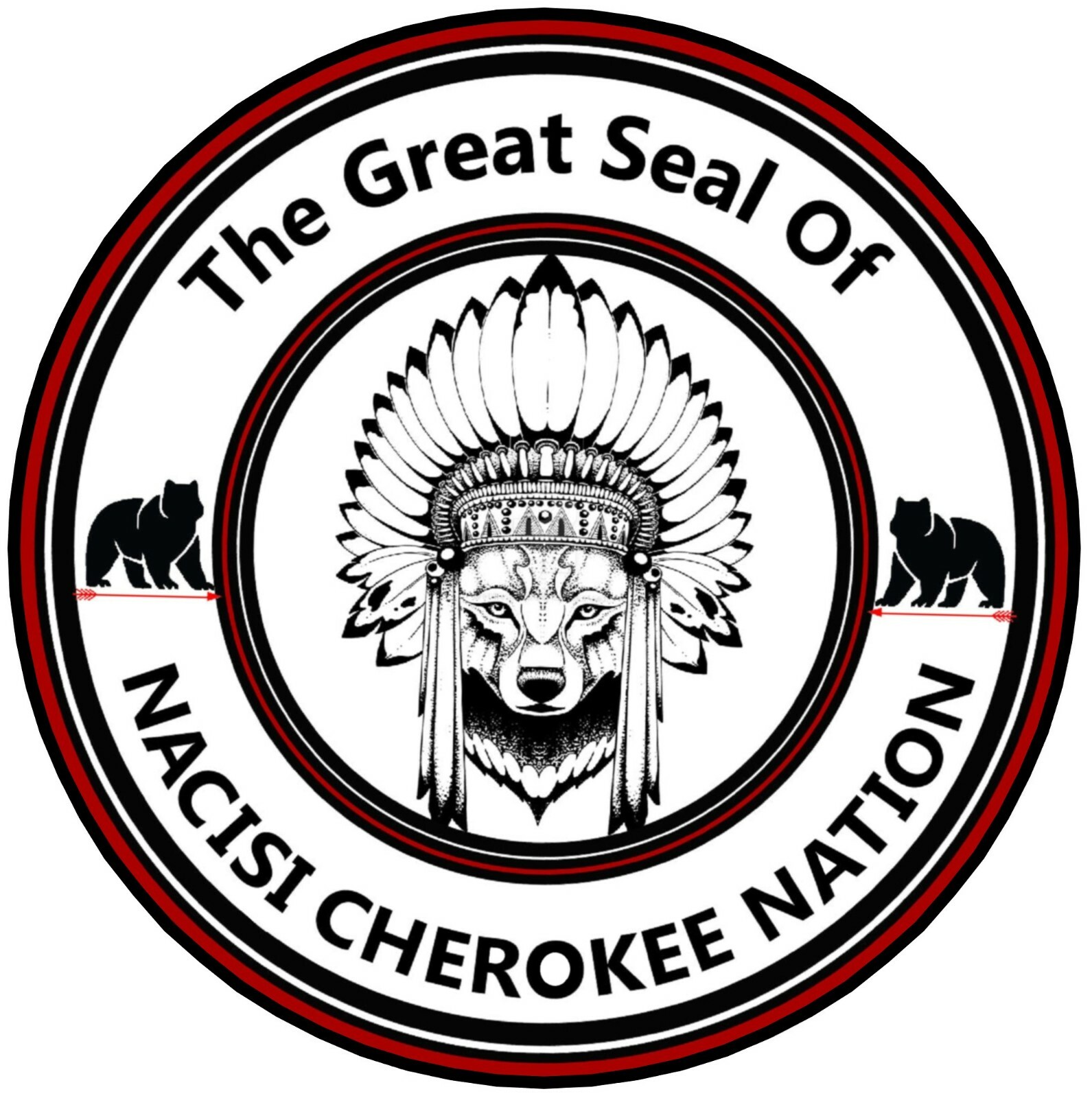 The Great Seal of the Nacisi Cherokee Nation Self-adhesive Vinyl Decal