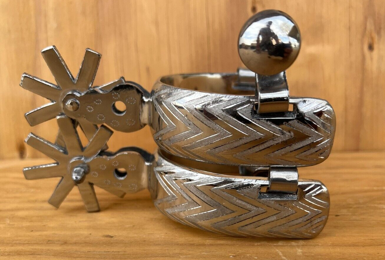 CHARRO SADDLE SPURS. ESPUELAS CHARRAS. MEXICAN SPURS. HORSE GEAR, PARA CABALLO