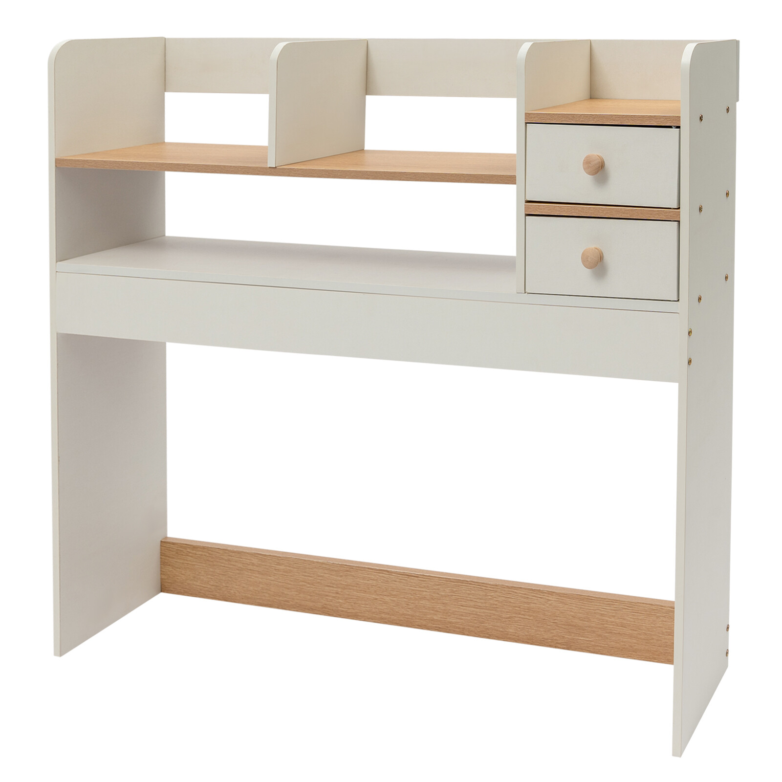 2 Tiers Desktop Bookshelf Office Dorm Desk Organiser Storage Shelf Display Rack