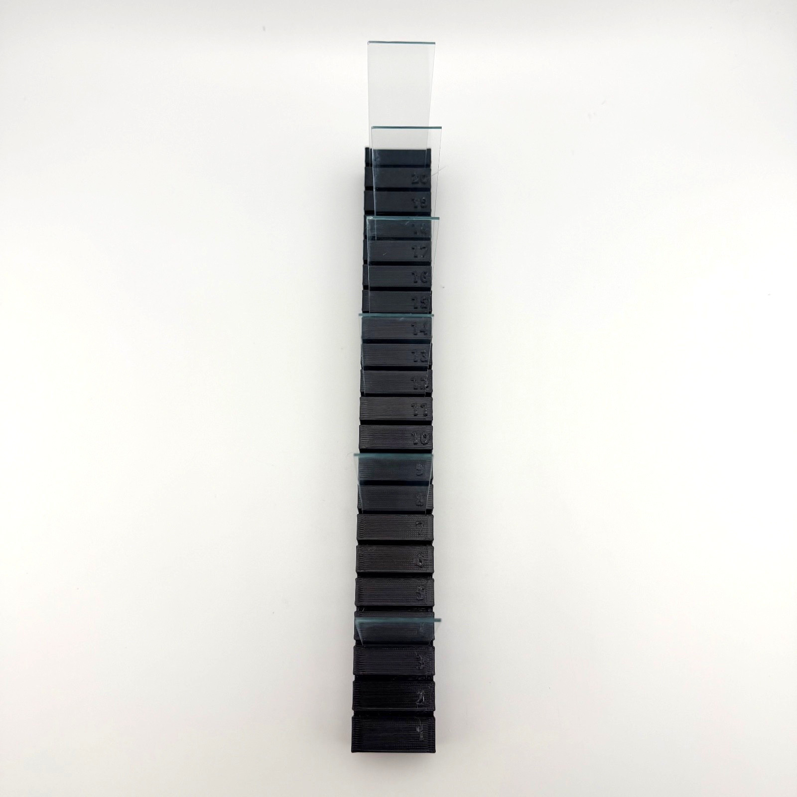 Microscope Slide Rack 20 Slot Numbered | Lab Bench Organizer | Made in USA