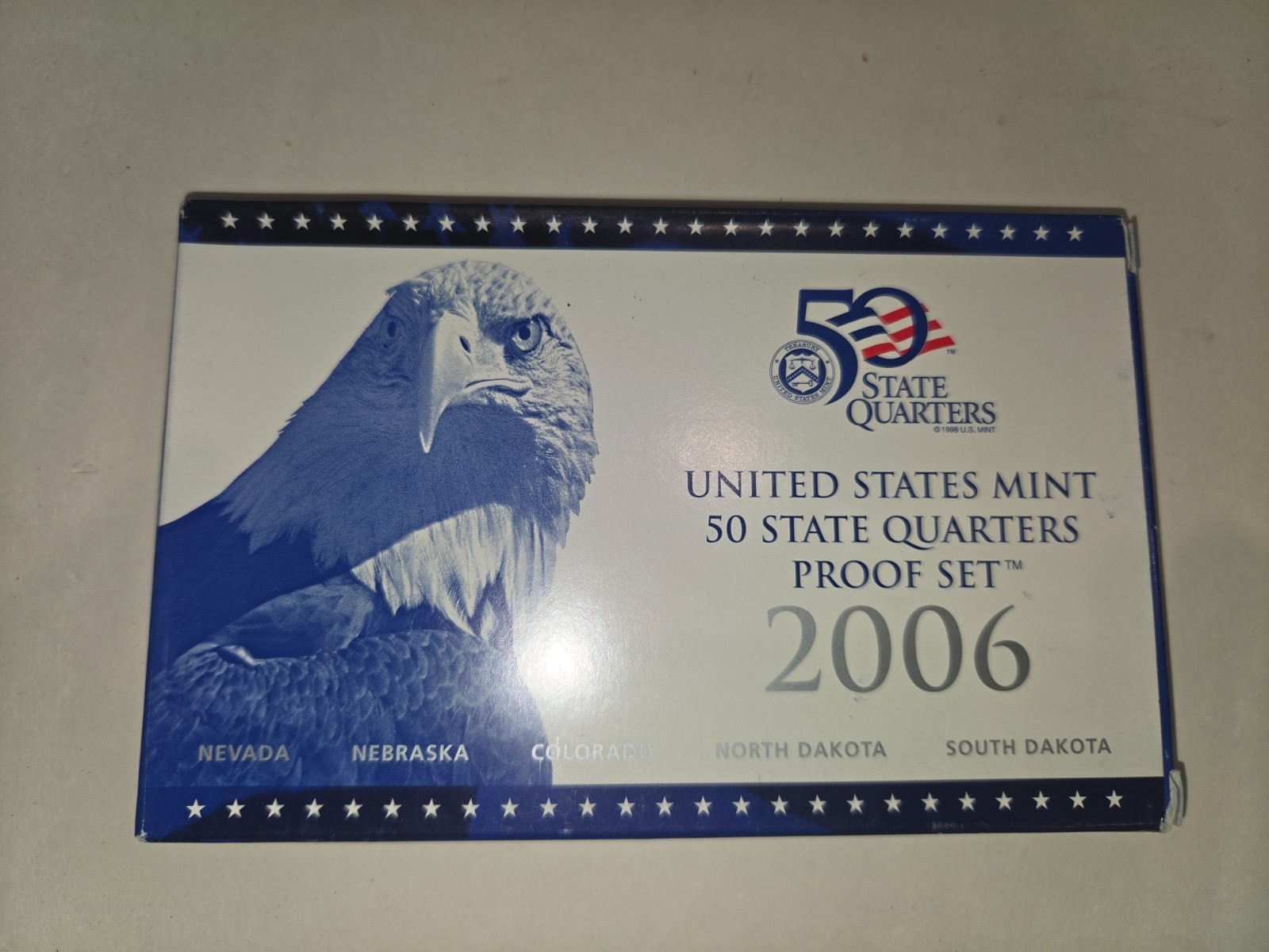 Set of US Mint State Quarter Proof Set 2006 New Nevada, Nebraska, Co, ND,SD