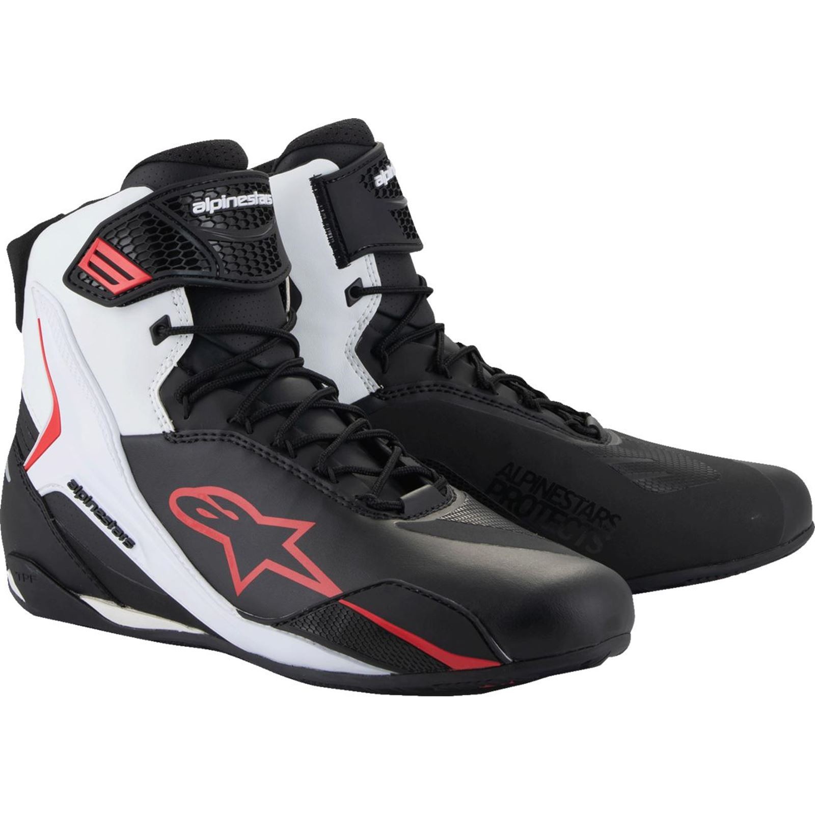 Alpinestars Faster-4 Shoes - Black/White/Red - US Size 13.5 2510425-123-13.5
