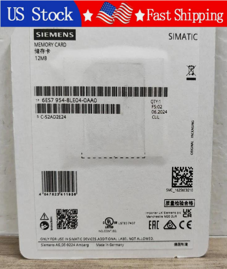 6ES7 954-8LE04-0AA0 1PCS Brand New Siemens 6ES7954-8LE04-0AA0 Memory Card