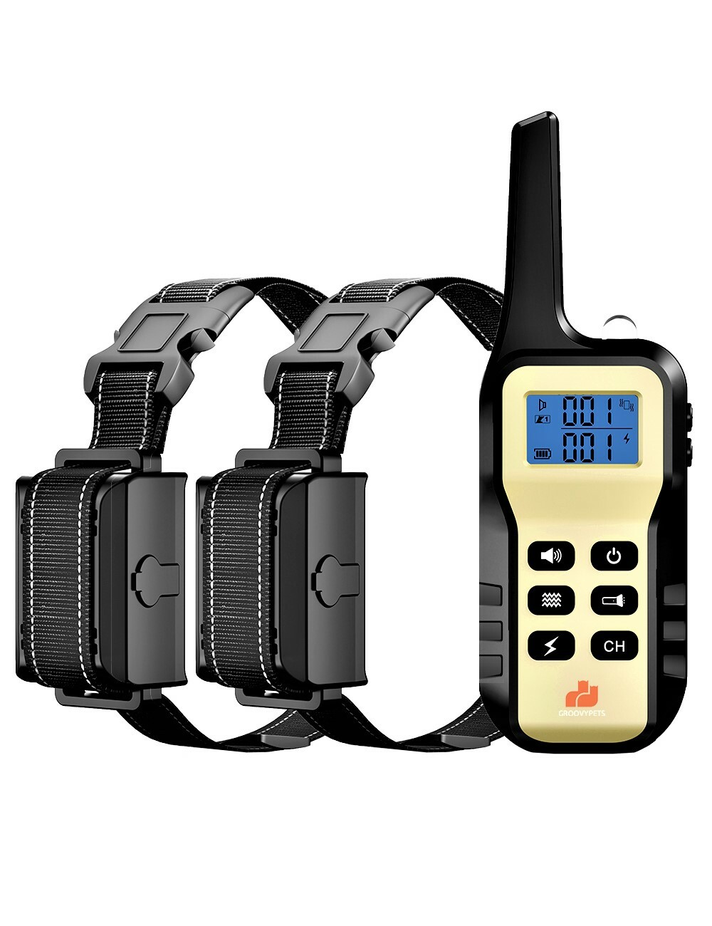 1100YD Remote Dog Training Shock Auto Anti Bark Collar Rechargeable Waterproof