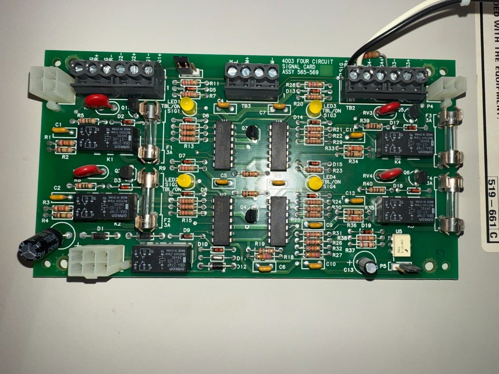 Simplex 4003 Four Circuit Signal Card 565-569