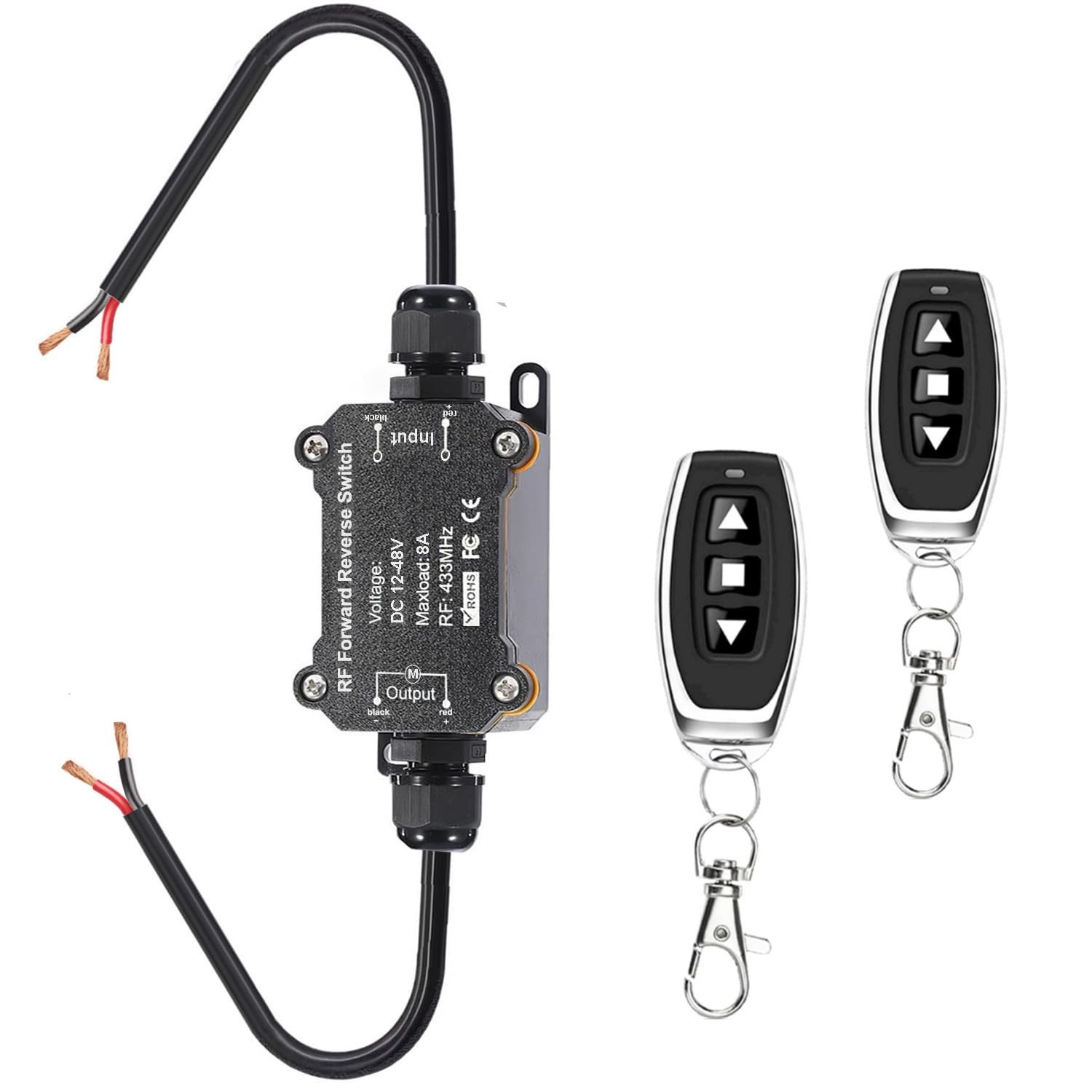 Wireless Winch Remote Forward Reverse Switch,DC12V-48V Waterproof Linear Actu...