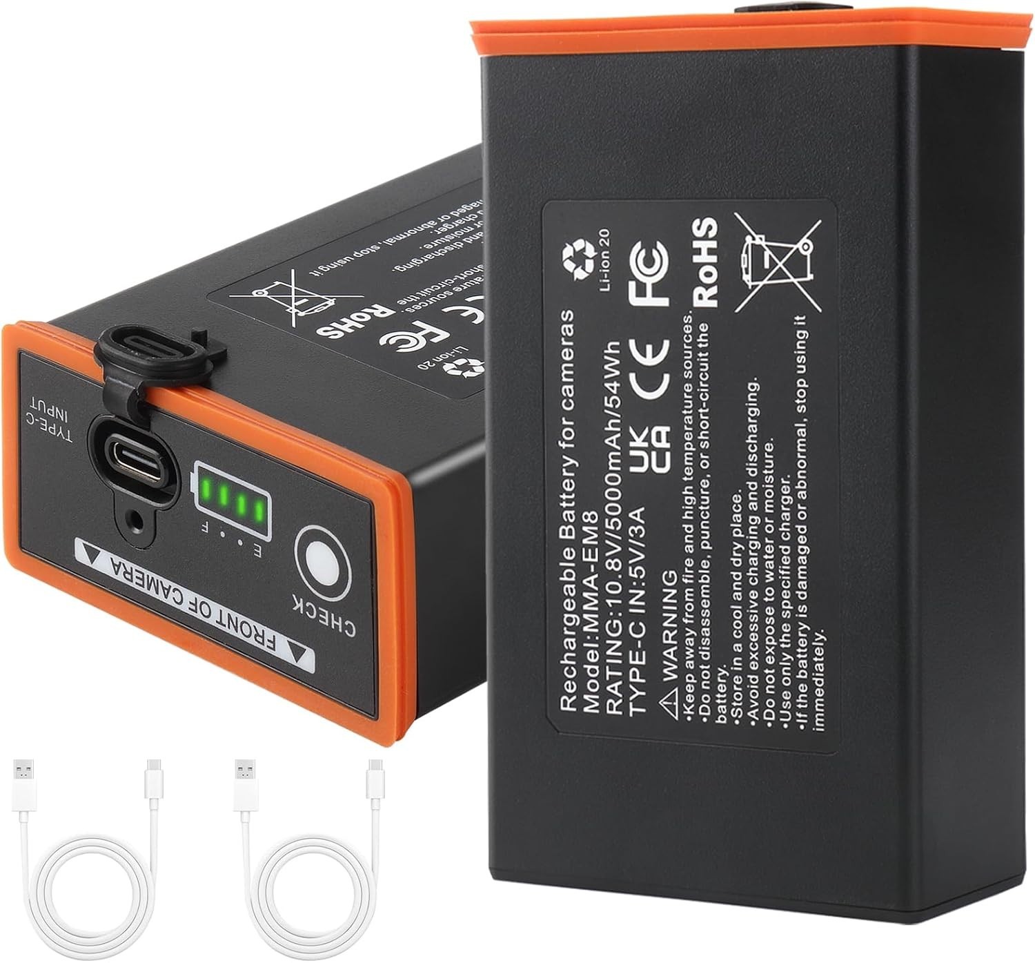 4Pack 5000mAh Battery for Moultrie Cellular Trail Cameras Edge 2/Edge/Edge 2 Pro