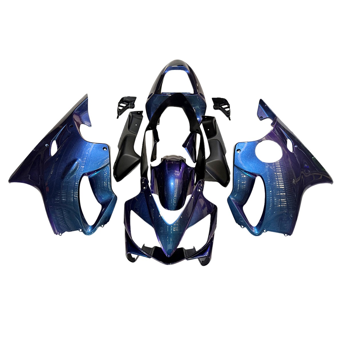ABS Chameleon Blue Purple Fairing Kit for Honda CBR600F4i 2001 02 2003 Bodywork