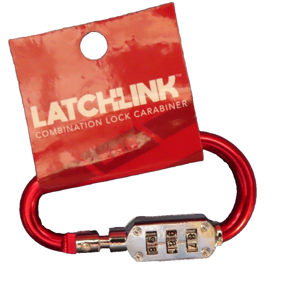 1  Latchlink Customizable Combination Lock Carabiner Choose color #LLOCK24