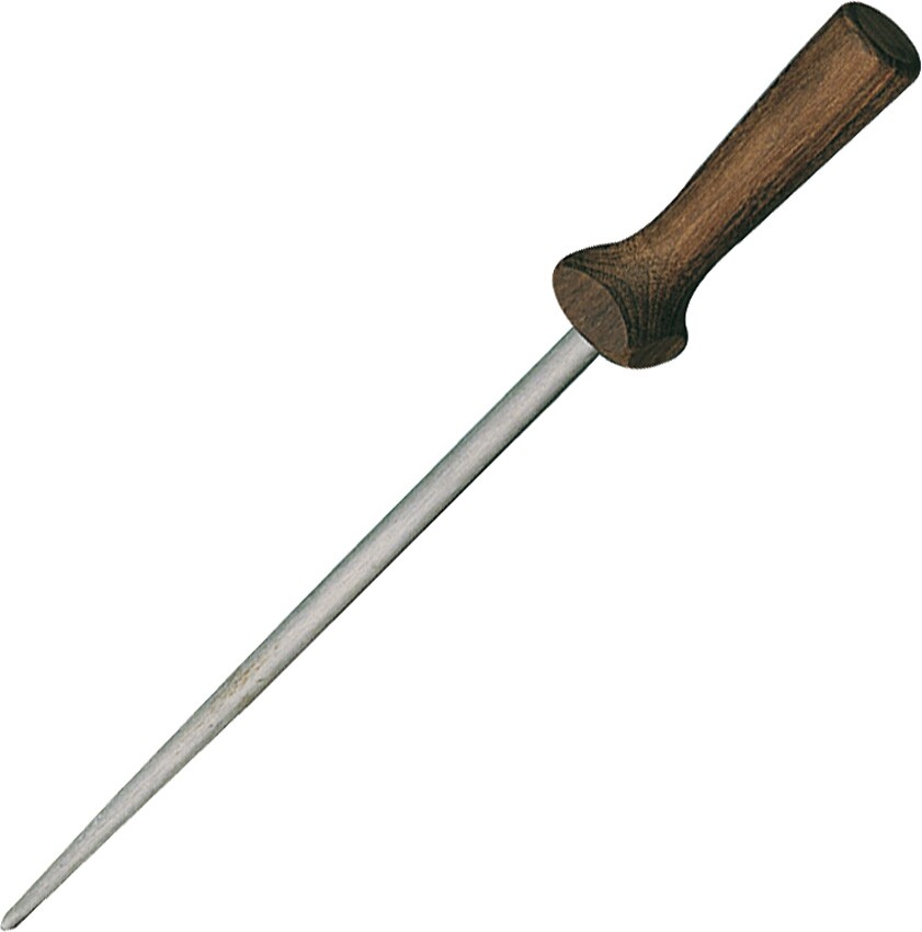 Chicago Cutlery Sharpening Steel High-Carbon Steel Blade Brown Walnut Handle