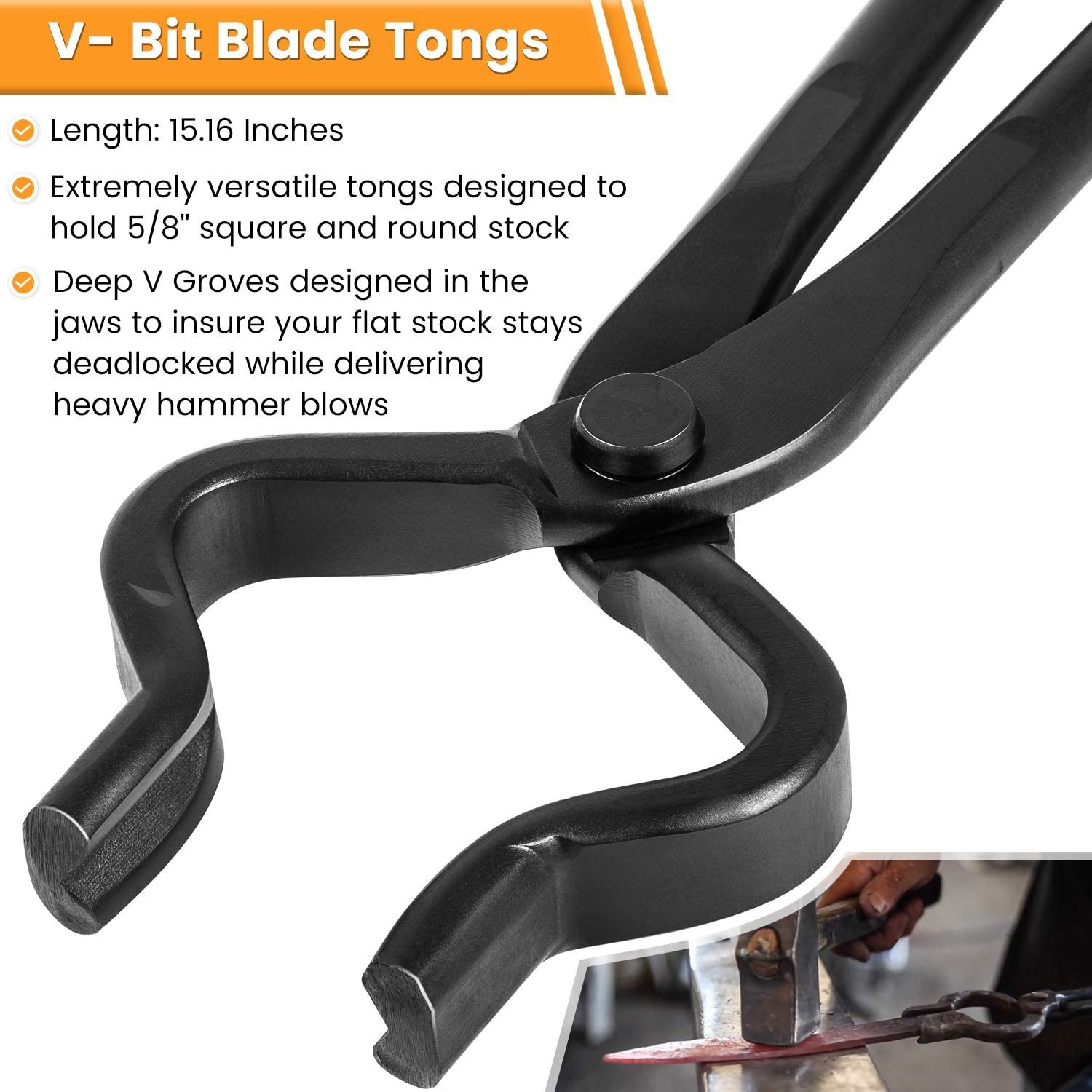 4Pcs Knife Making Tongs Set Bladesmith Blacksmith Knife Tong Anvil Vise Forge