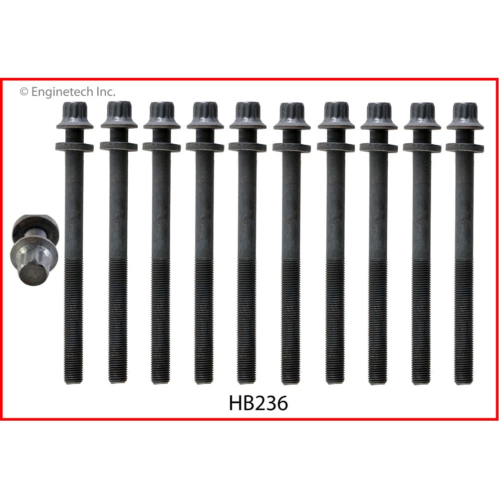 Enginetech Engine Cylinder Head Bolt Set HB236;