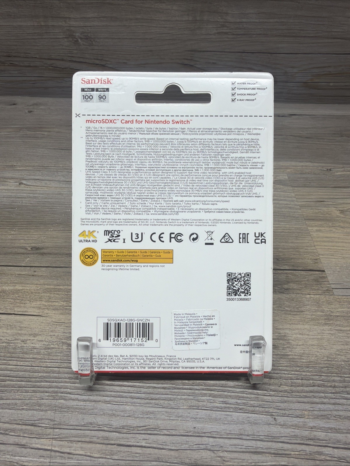 SanDisk 128GB microSDXC Memory Card for Nintendo Switch, Mario Kart Packaging