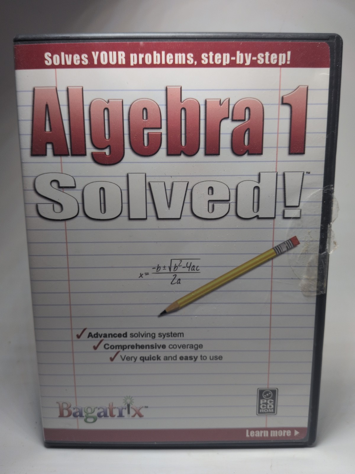 Algebra 1 Solved Bagatrix PC CD-ROM B674