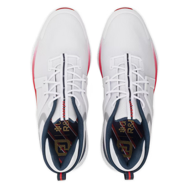 FootJoy HyperFlex Men Golf Shoe - Authentic (US Size: 10.5-11, White/Red)