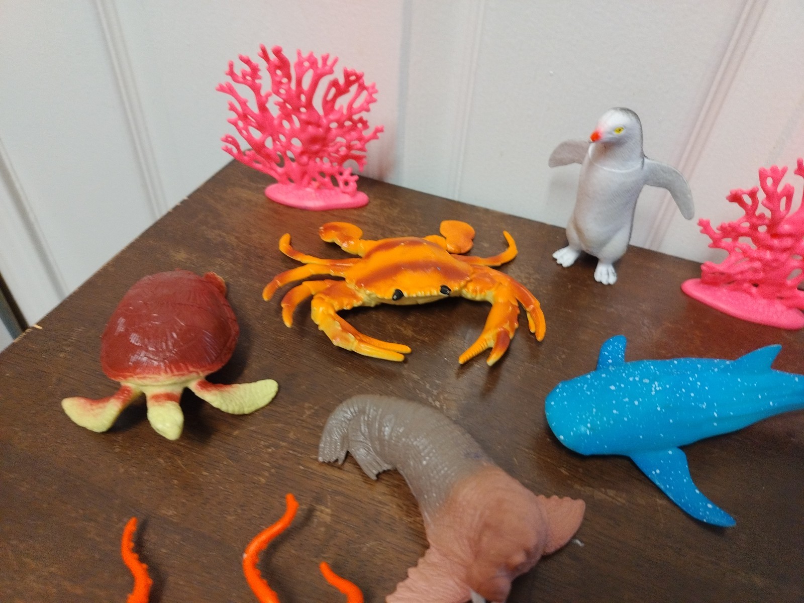 Marine Sea Life Figures Animals Creatures Ocean Toys Plastic Mixed Lot of 9