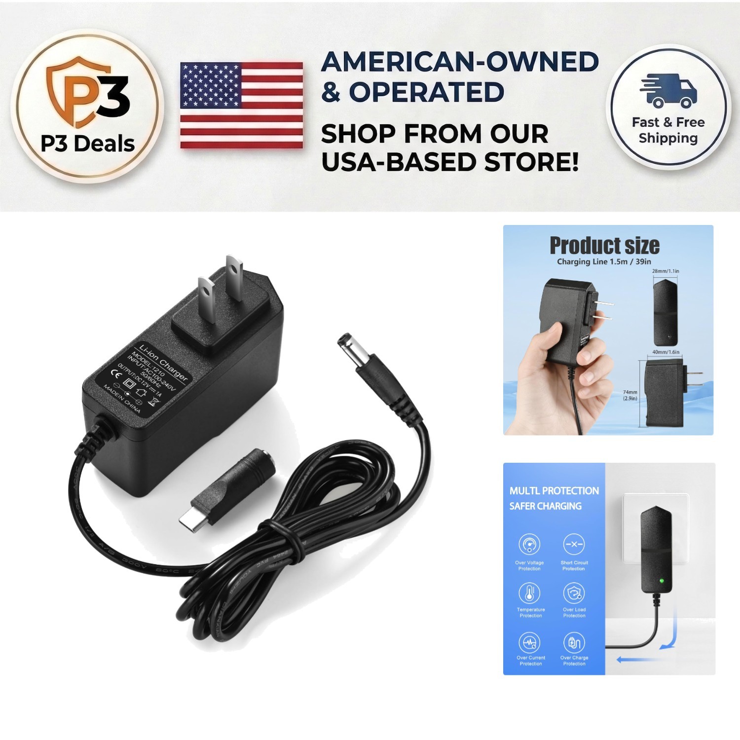 Effortless Charging with 12V Power Cord for EverStart Maxx/AVAPOW Jump Starters