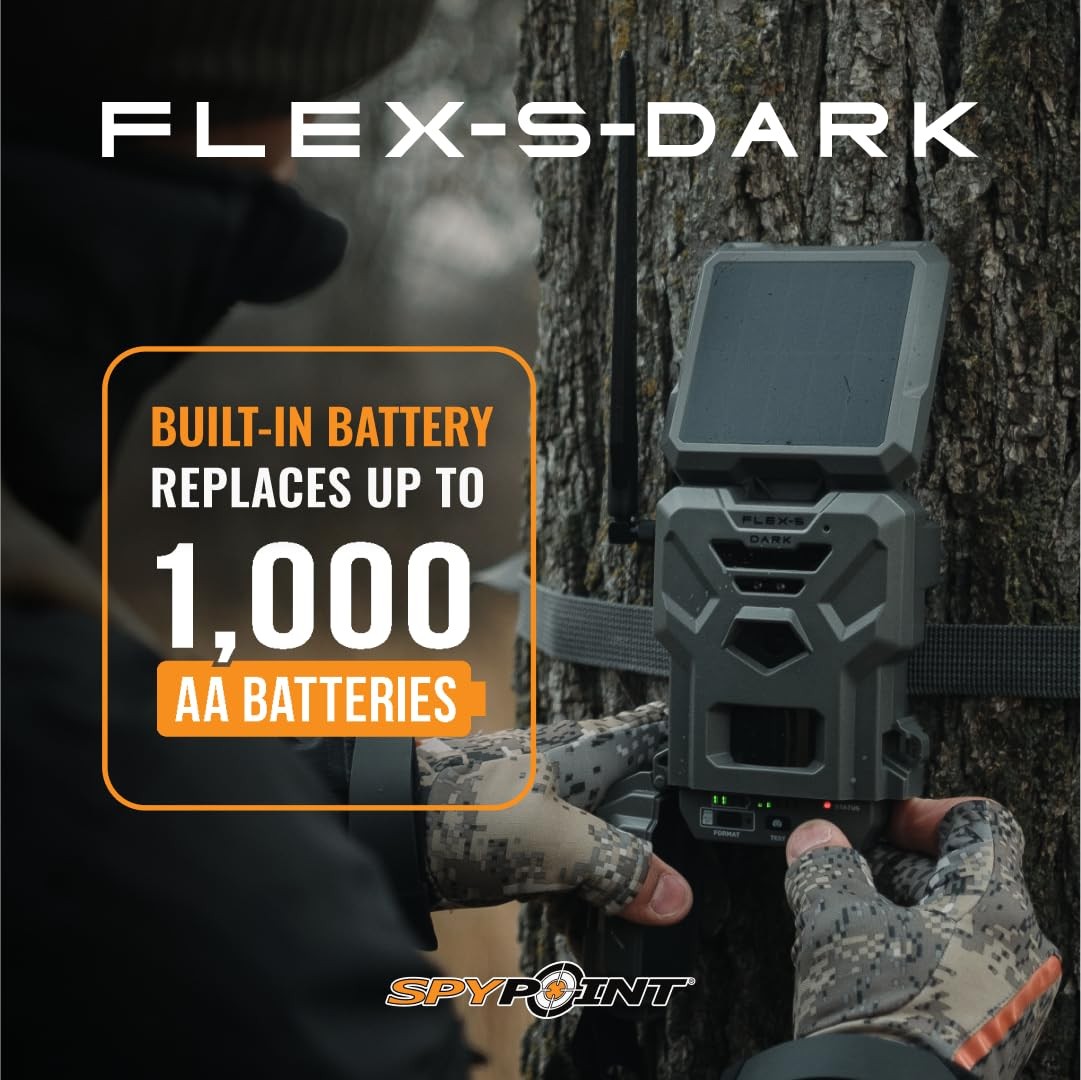 SPYPOINT FLEX-S-DARK US Solar Cellular Trail Camera 40MP No-Glow